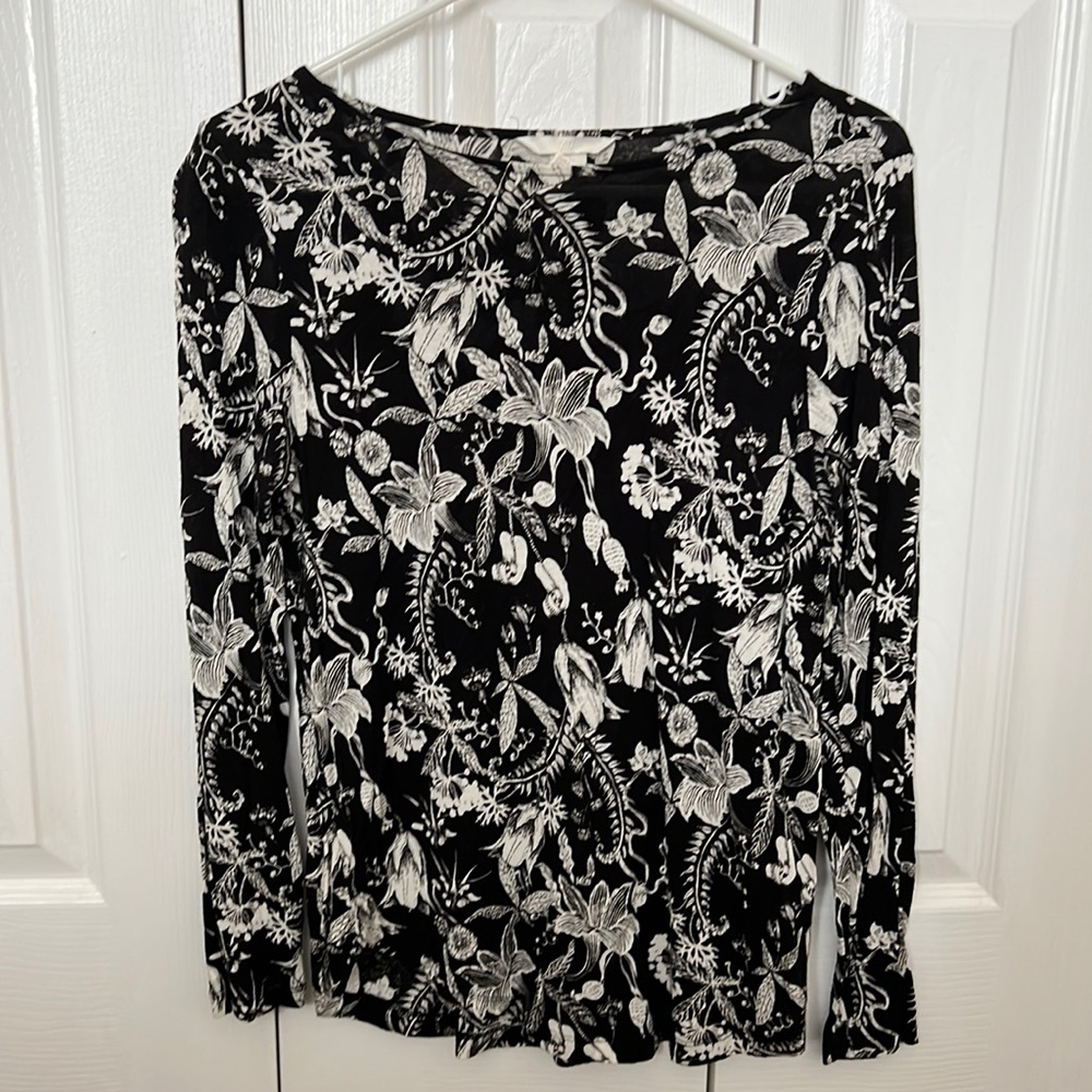 Size S H&M printed long-sleeve top